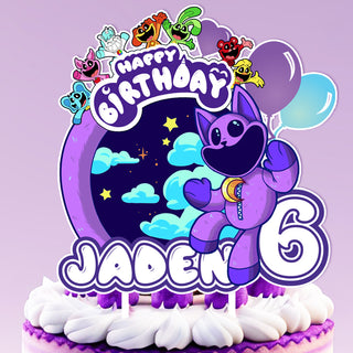 Spersonalizowany Topper na Tort CatNap - Idealny Dodatek do Twojej Imprezy Tematycznej CatNap!