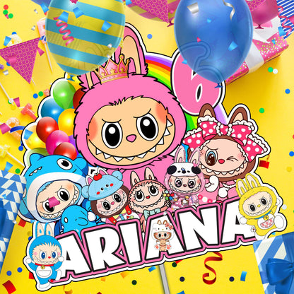 Personalized Labubu Cake Topper – The Perfect Addition to Your Labubu Themed Party!