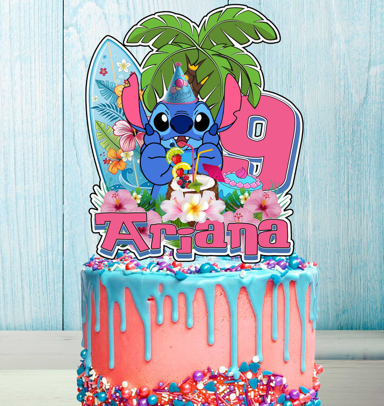 Personalized Stitch Cake Topper – The Perfect Addition to Your Stitch Themed Party!