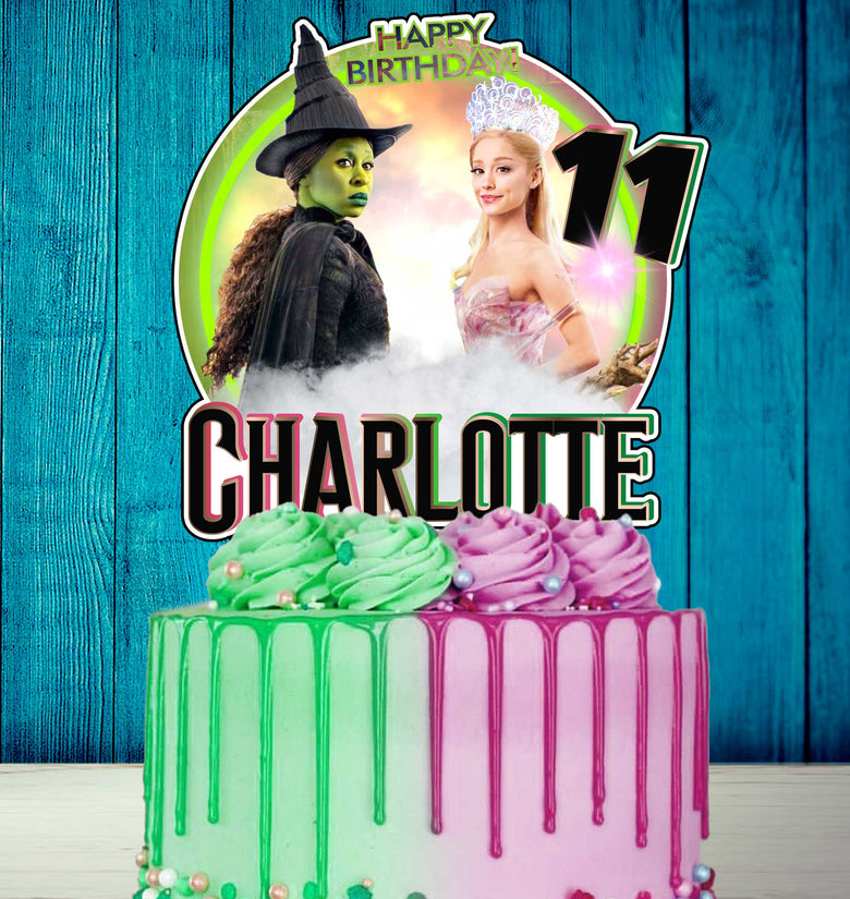 Personalized Wicked Cake Topper - The Perfect Addition to Your Wicked Themed Party!