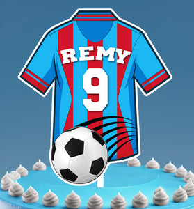 Ready to Goal! Football Time Cake Topper - The Perfect Addition to Your Football Themed Party!