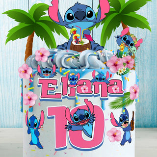 Set of 23 Stitch Edible Cake Toppers - Precut on Wafer Paper, Sugar Sheet, or without cutting Chocotransfer