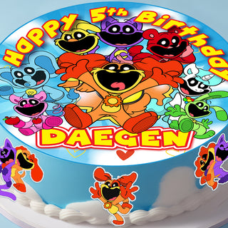 Set of 4 DogDay Edible Cake Toppers - Precut on Wafer Paper, Sugar Sheet, or without Cutting Chocotransfer