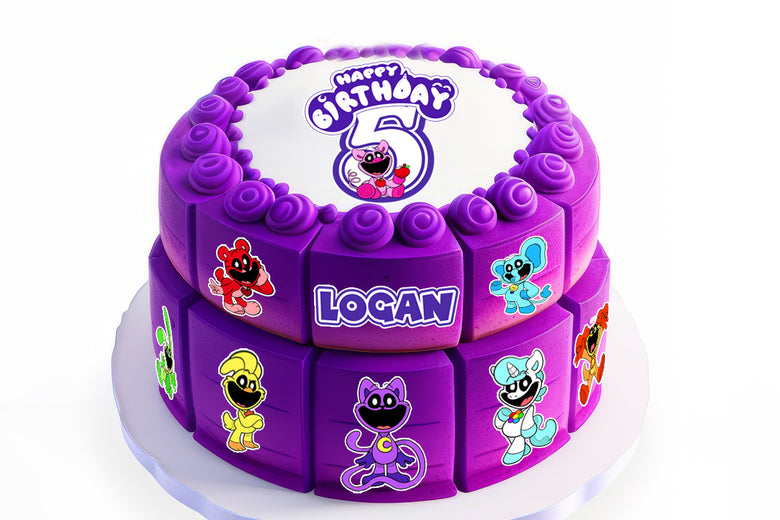 Set of 9 CatNap Edible Cake Toppers - Precut on Wafer Paper, Sugar Sheet, or without cutting Chocotransfer