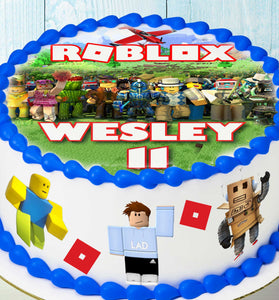 Set of 9 Roblox Cake Toppers - Edible, Precut on Wafer Paper, Sugar Sheet, or Uncut Chocotransfer