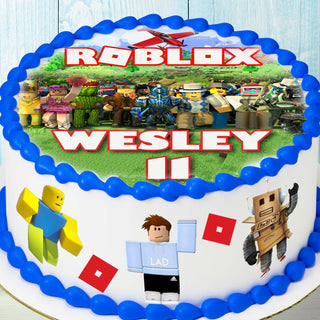 Set of 9 Roblox Cake Toppers - Edible, Precut on Wafer Paper, Sugar Sheet, or Uncut Chocotransfer