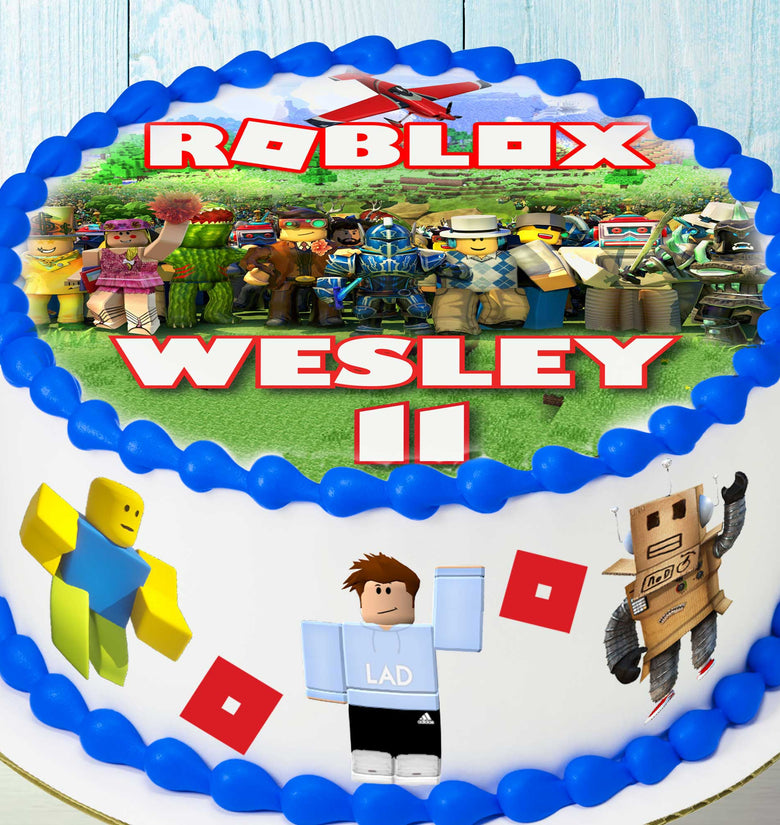 Set of 9 Roblox Cake Toppers - Edible, Precut on Wafer Paper, Sugar Sheet, or Uncut Chocotransfer