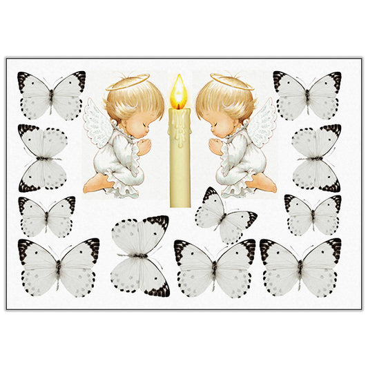 First Communion Collage Edible Cake Topper - Wafer Paper, Sugar Sheet, or Chocotransfer