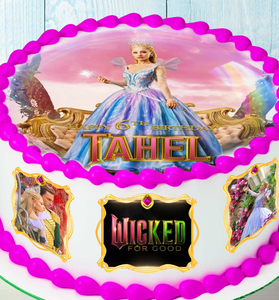Wicked Glinda the Good Witch Cake Toppers – Set of 4 Precut Edible Wafer, Sugar Sheet or Chocotransfer