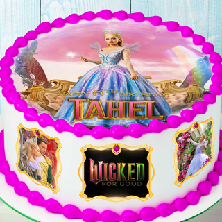 Wicked Glinda the Good Witch Cake Toppers – Set of 4 Precut Edible Wafer, Sugar Sheet or Chocotransfer