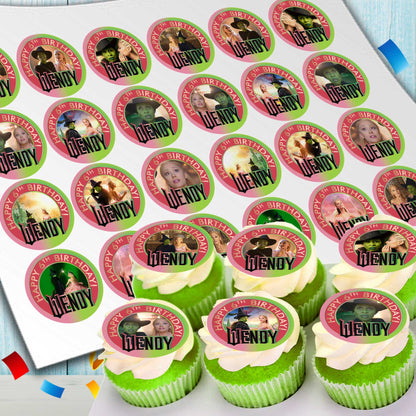 24 Wicked Edible Cupcake Toppers - Precut on Wafer Paper, Sugar Sheet, or without cutting Chocotransfer