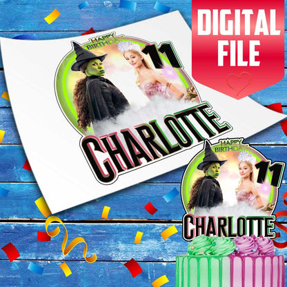 Personalized Wicked Cake Topper - The Perfect Addition to Your Wicked Themed Party!