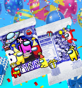 Among Us Dream Party Snack Bags - Customized Favors for Birthdays - Add a Among Us Twist to Your Celebration with Personalized Snack Bags