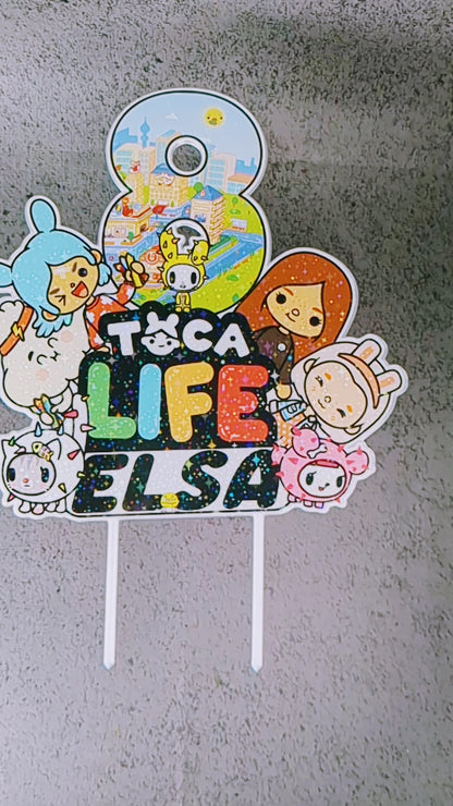 Personalised Toca Life Cake Topper - Ideal for Toca Life-Themed Birthdays and Parties!