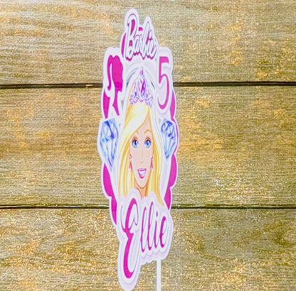 Personalised Barbie Cake Topper - The Perfect Addition to Your Barbie Themed Party!
