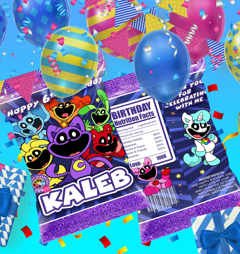 CatNap Dream Party Snack Bags - Customized Favors for Birthdays - Add a CatNap Twist to Your Celebration with Personalized Snack Bags