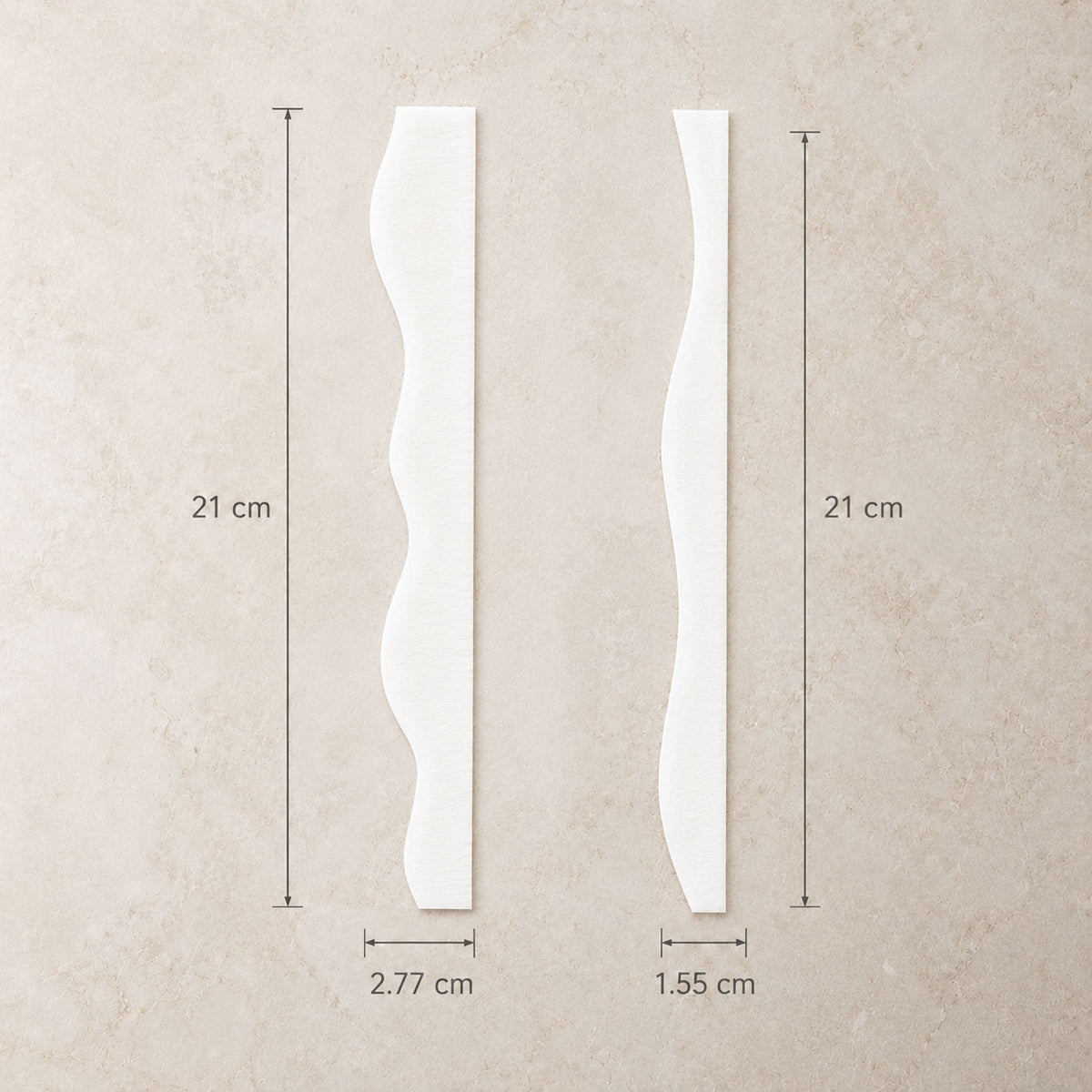 White Wafer Paper Wavy Strips - Edible Cake Texture Decor