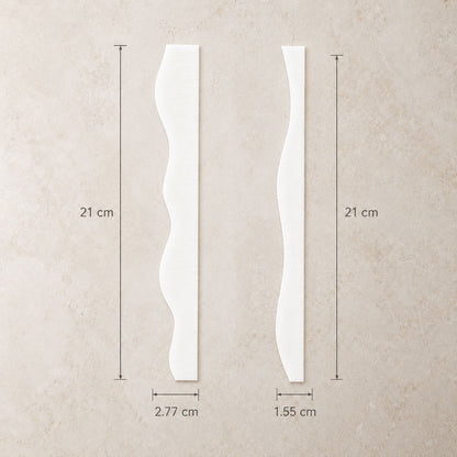 White Wafer Paper Wavy Strips - Edible Cake Texture Decor