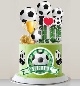 Pre-cut from Football print edible wafer paper, sugar sheet,  10 pcs. for cake