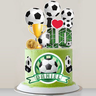 Pre-cut from Football print edible wafer paper, sugar sheet,  10 pcs. for cake