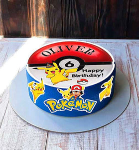 Set of 4 Pikachu Pokemon Edible Cake Toppers - Wafer Paper, Sugar Sheet or without cutting Chocotransfer