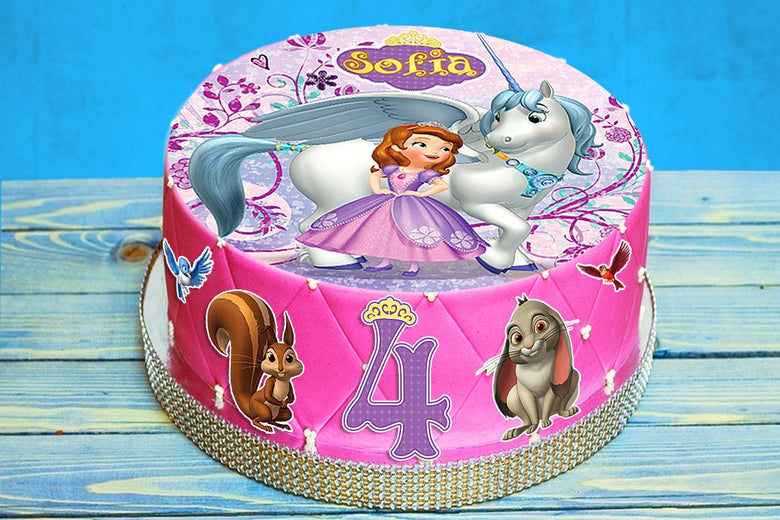 Pre-cut from Princess Sofia print edible wafer paper, sugar sheet,  6 pcs. for cake