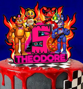 Personalised 3D Printed Five Nights at Freddy’s Cake Topper - Ideal for FNaF-Themed Birthdays and Parties!