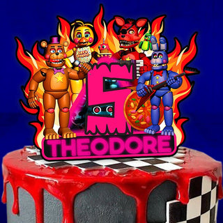 Personalised 3D Printed Five Nights at Freddy’s Cake Topper - Ideal for FNaF-Themed Birthdays and Parties!