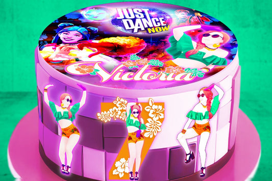 Sada 4 Just Dance jedlých zavíraček na dorty - předřezané na oplatkový papír, cukrovou fólii nebo bez řezání Chocotransfer