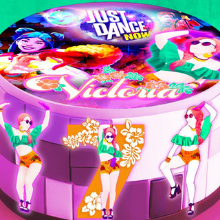 Set of 4 Just Dance Edible Cake Toppers - Precut on Wafer Paper, Sugar Sheet, or without cutting Chocotransfer