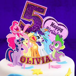 Personalised My Little Pony Cake Topper - The Perfect Addition to Your My Little Pony Themed Party!