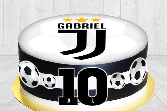 Set of 12 Juventus Edible Cake Toppers - Precut on Wafer Paper, Sugar Sheet, or without cutting Chocotransfer