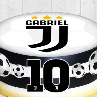 Set of 12 Juventus Edible Cake Toppers - Precut on Wafer Paper, Sugar Sheet, or without cutting Chocotransfer