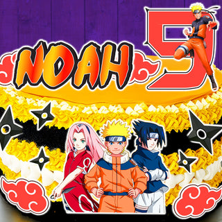 Set of 14 Naruto Edible Cake Toppers - Precut on Wafer Paper, Sugar Sheet, or without cutting Chocotransfer