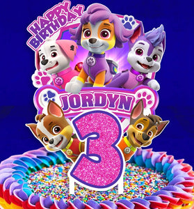 Personalised 3D Printed Puppies Cake Topper - Ideal for Puppies-Themed Birthdays and Parties!