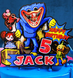 Spersonalizowany, drukowany w 3D Wierzchowiec Huggy Wuggy - Doskonały na temat urodzin i imprez z motywem Huggy Wuggy!