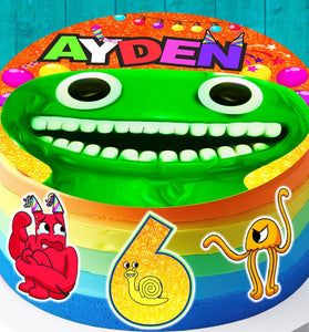 Set of 4 Garten of Banban Edible Cake Toppers - Precut on Wafer Paper, Sugar Sheet, or without cutting Chocotransfer