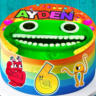 Set of 4 Garten of Banban Edible Cake Toppers - Precut on Wafer Paper, Sugar Sheet, or without cutting Chocotransfer