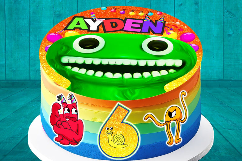 Set of 4 Garten of Banban Edible Cake Toppers - Precut on Wafer Paper, Sugar Sheet, or without cutting Chocotransfer