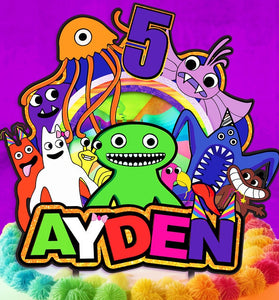 Personalised Garten of Banban Cake Topper - The Perfect Addition to Your Garten of Banban Themed Party!