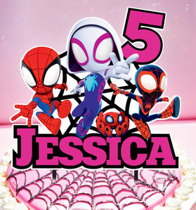 Personalised 3D Printed Spidey Cake Topper - Ideal for Spidey-Themed Birthdays and Parties!