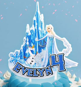 Personalised Frozen Cake Topper - The Perfect Addition to Your Frozen Themed Party!