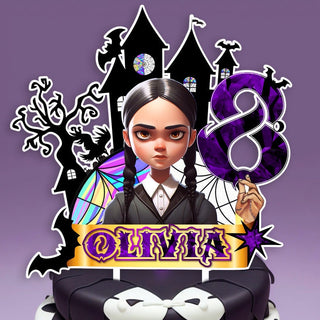Personalised Wednesday Addams Cake Topper - The Perfect Addition to Your Wednesday Addams Themed Party!