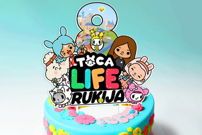 Personalizovaný Toca Life dortový topper – ideální pro narozeniny a večírky s tématem Toca Life!