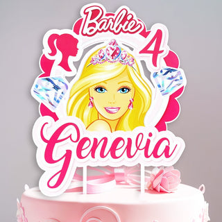 Personalised Barbie Cake Topper - The Perfect Addition to Your Barbie Themed Party!
