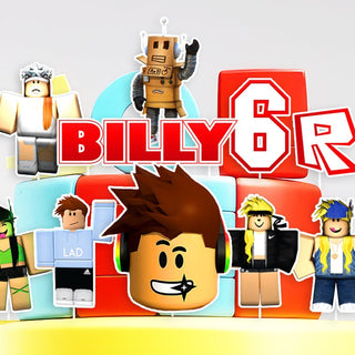 Set of 10 Personalized Roblox Cake Toppers with Name and Age - A Must-Have for Your Roblox-Themed Celebration