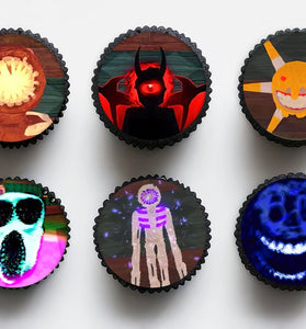 Roblox Doors Edible Cupcake Toppers - 24 Pre-Cut Pieces on Wafer Paper, Sugar Sheet, or without cutting Chocotransfer