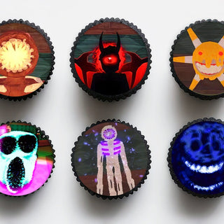 Roblox Doors Edible Cupcake Toppers - 24 Pre-Cut Pieces on Wafer Paper, Sugar Sheet, or without cutting Chocotransfer