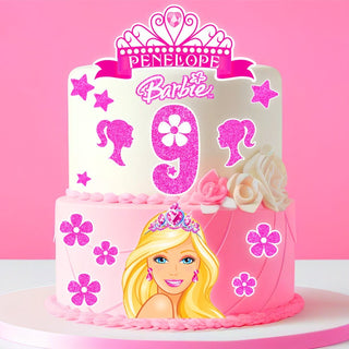 Set of 15 Barbie Edible Cake Toppers - Precut on Wafer Paper, Sugar Sheet, or without cutting Chocotransfer
