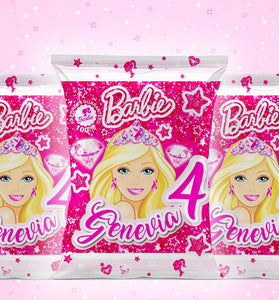 Barbie Dream Party Snack Bags - Customized Favors for Birthdays - Add a Barbie Twist to Your Celebration with Personalized Snack Bags